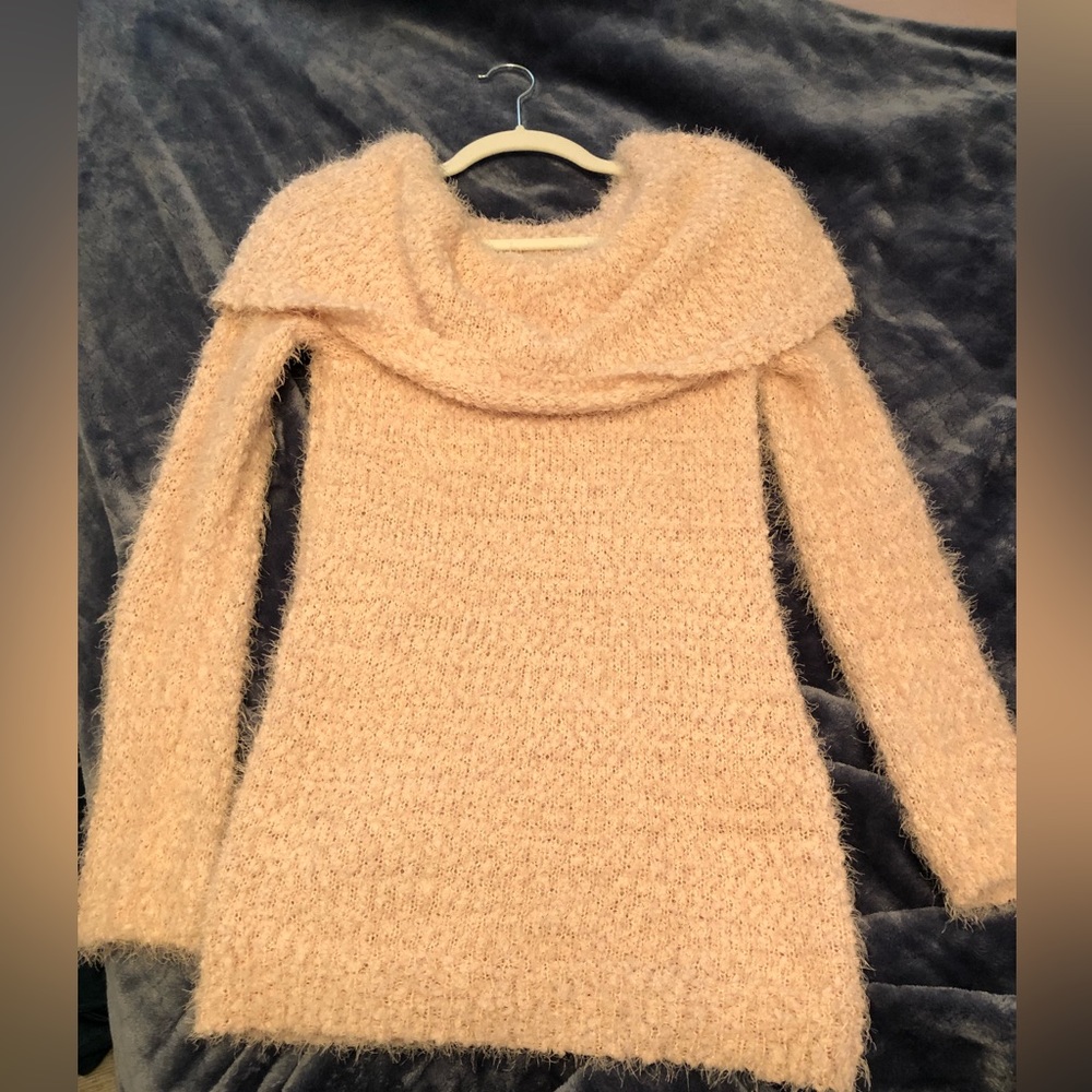 Lauren Conrad Rose Fuzzy Sweater